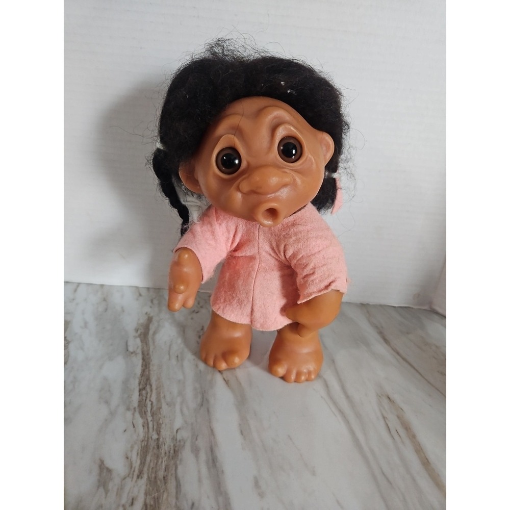 RARE 1977 THUMB SUCKER 8" ThomasDam Troll Doll DENMARK #604 Wild Hair